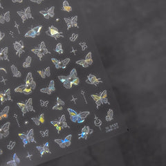 Golden Butterfly Nail Art Stickers - DIY Manicure Decals