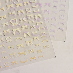 Golden Butterfly Nail Art Stickers - DIY Manicure Decals