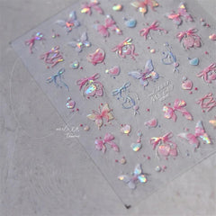 Golden Butterfly Nail Art Stickers - DIY Manicure Decals
