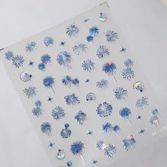 Golden Butterfly Nail Art Stickers - DIY Manicure Decals