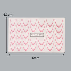 Gradient French Nail Stickers – 8pcs Ombre Ink Wave Decals