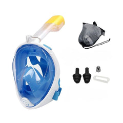 Full Face Snorkel Mask 180° View Anti-Fog Leak-Proof