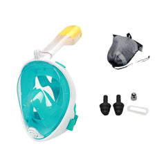 Full Face Snorkel Mask 180° View Anti-Fog Leak-Proof