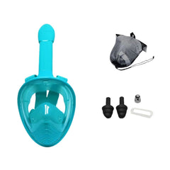 Full Face Snorkel Mask 180° View Anti-Fog Leak-Proof