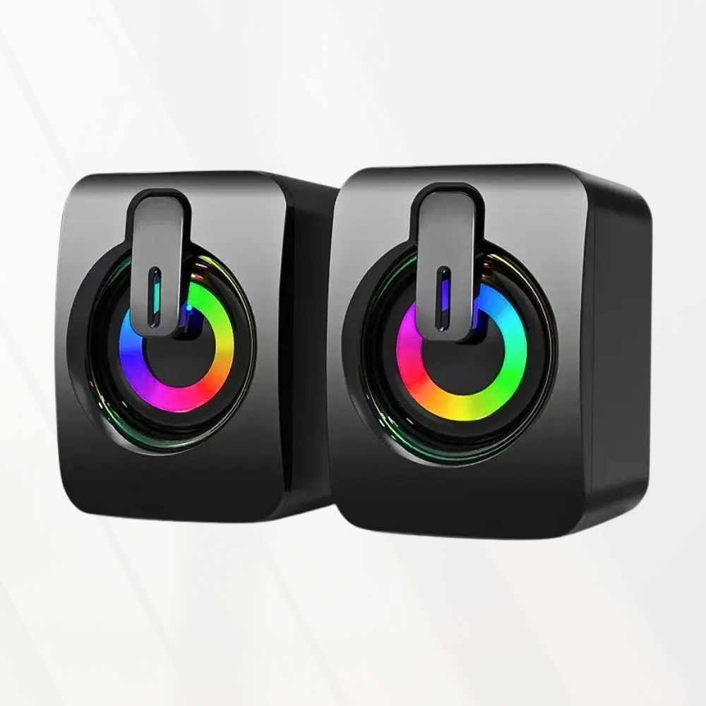 USB Wired LED Desktop HIFI Stereo Speaker