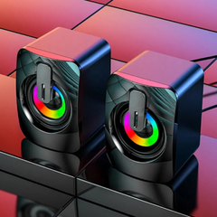 USB Wired LED Desktop HIFI Stereo Speaker
