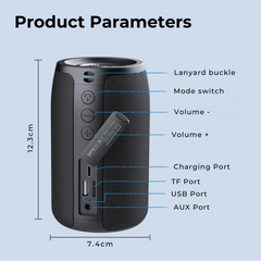 Portable Bluetooth Speaker HIFI Subwoofer