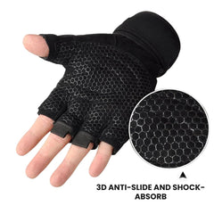 Half-Finger Cycling Gloves with Wrist Wrap