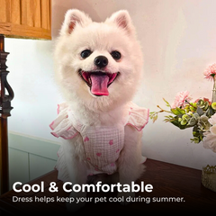 Bow Heart Puppy Skirt Cooling Pet Vest