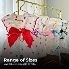 Bow Heart Puppy Skirt Cooling Pet Vest