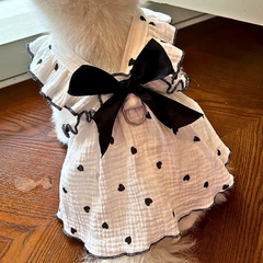 Bow Heart Puppy Skirt Cooling Pet Vest