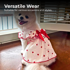 Bow Heart Puppy Skirt Cooling Pet Vest