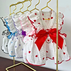 Bow Heart Puppy Skirt Cooling Pet Vest
