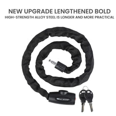 Heavy Duty Anti-Theft Bike Chain Lock with 2 Keys