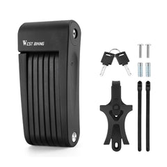 Heavy Duty Foldable Bike Lock with 3 Keys