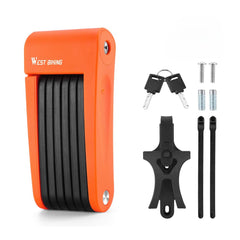 Heavy Duty Foldable Bike Lock with 3 Keys