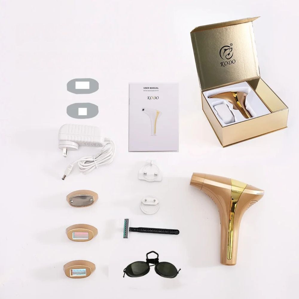 High-End Ice Laser IPL Hair Removal Device – 4-in-1 Face & Body - gold