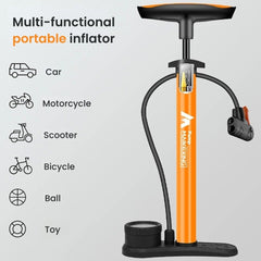 High-Pressure Bike Pump with Gauge & 160PSI