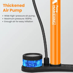 High-Pressure Bike Pump with Gauge & 160PSI