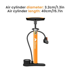 High-Pressure Bike Pump with Gauge & 160PSI