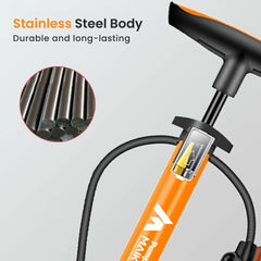 High-Pressure Bike Pump with Gauge & 160PSI