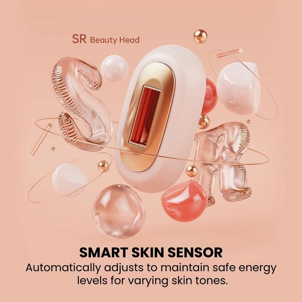 IPL Laser Hair Removal Handset – Permanent Hair Reduction - smart skin sensor