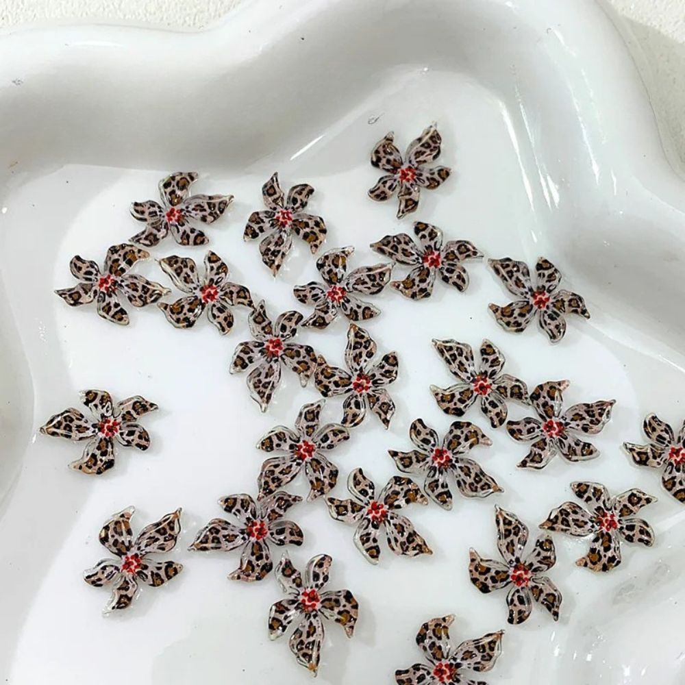 Ice Flower Nail Charms 10pcs – Resin Petal Art Decorations