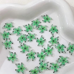 Ice Flower Nail Charms 10pcs – Resin Petal Art Decorations