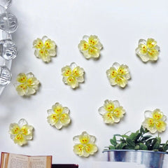 Ice Flower Nail Charms 10pcs – Resin Petal Art Decorations