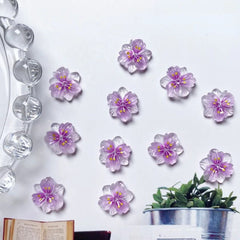 Ice Flower Nail Charms 10pcs – Resin Petal Art Decorations