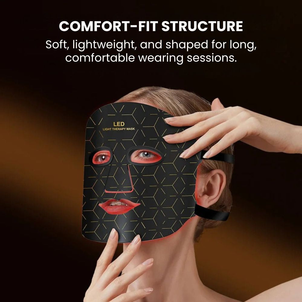 Infrared LED Face & Neck Mask — 170-Lamp NIR Therapy - comfort