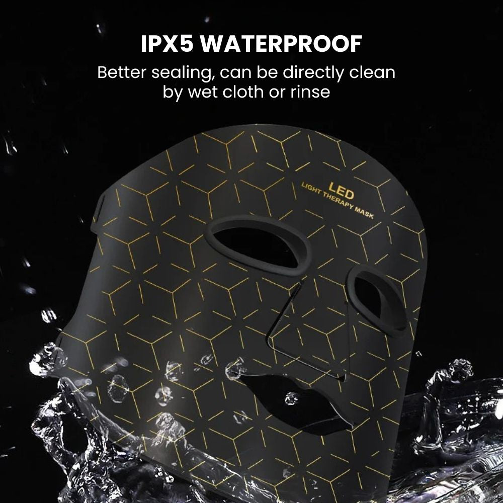Infrared LED Face & Neck Mask — 170-Lamp NIR Therapy - waterproof