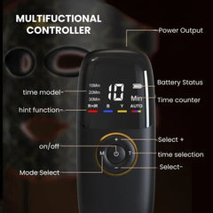 Infrared LED Face & Neck Mask — 170-Lamp NIR Therapy - controller