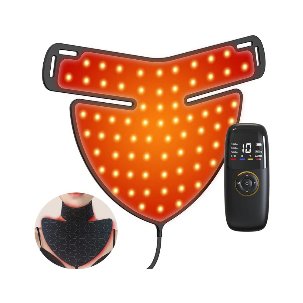 Infrared LED Face & Neck Mask — 170-Lamp NIR Therapy - neck mask