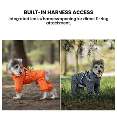 Insulated Waterproof Dog Jumpsuit with Built-in Harness