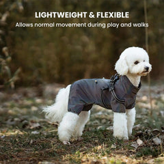 Insulated Waterproof Dog Jumpsuit with Built-in Harness