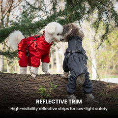 Insulated Waterproof Dog Jumpsuit with Built-in Harness