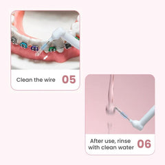 Interdental Brush Set L-Shape for Braces, Teeth & Gum Care