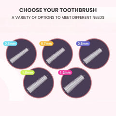 Interdental Brush Set L-Shape for Braces, Teeth & Gum Care