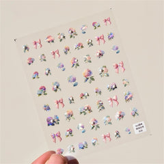 Kawaii Lace Nail Decals – 5D Relief DIY Art Stickers