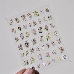 Kawaii Lace Nail Decals – 5D Relief DIY Art Stickers