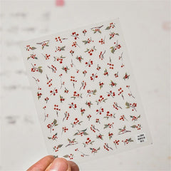 Kawaii Lace Nail Decals – 5D Relief DIY Art Stickers