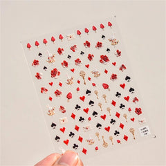 Kawaii Lace Nail Decals – 5D Relief DIY Art Stickers