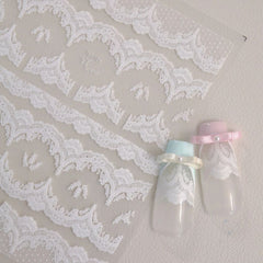Kawaii Lace Nail Decals – 5D Relief DIY Art Stickers