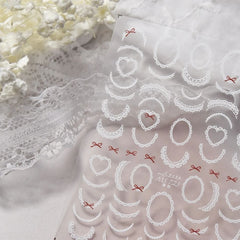 Kawaii Lace Nail Decals – 5D Relief DIY Art Stickers