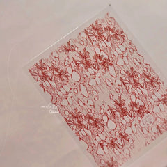 Kawaii Lace Nail Decals – 5D Relief DIY Art Stickers