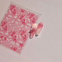 Kawaii Lace Nail Decals – 5D Relief DIY Art Stickers