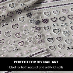 Kawaii Lace Nail Decals – 5D Relief DIY Art Stickers