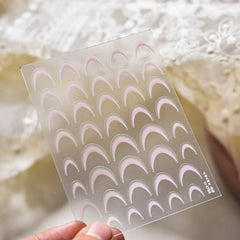 Kawaii Lace Nail Decals – 5D Relief DIY Art Stickers