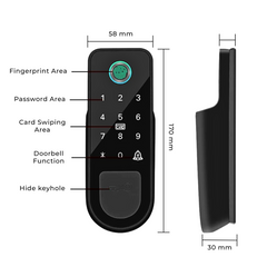 Keyless Entry Fingerprint Smart Lock with App Control